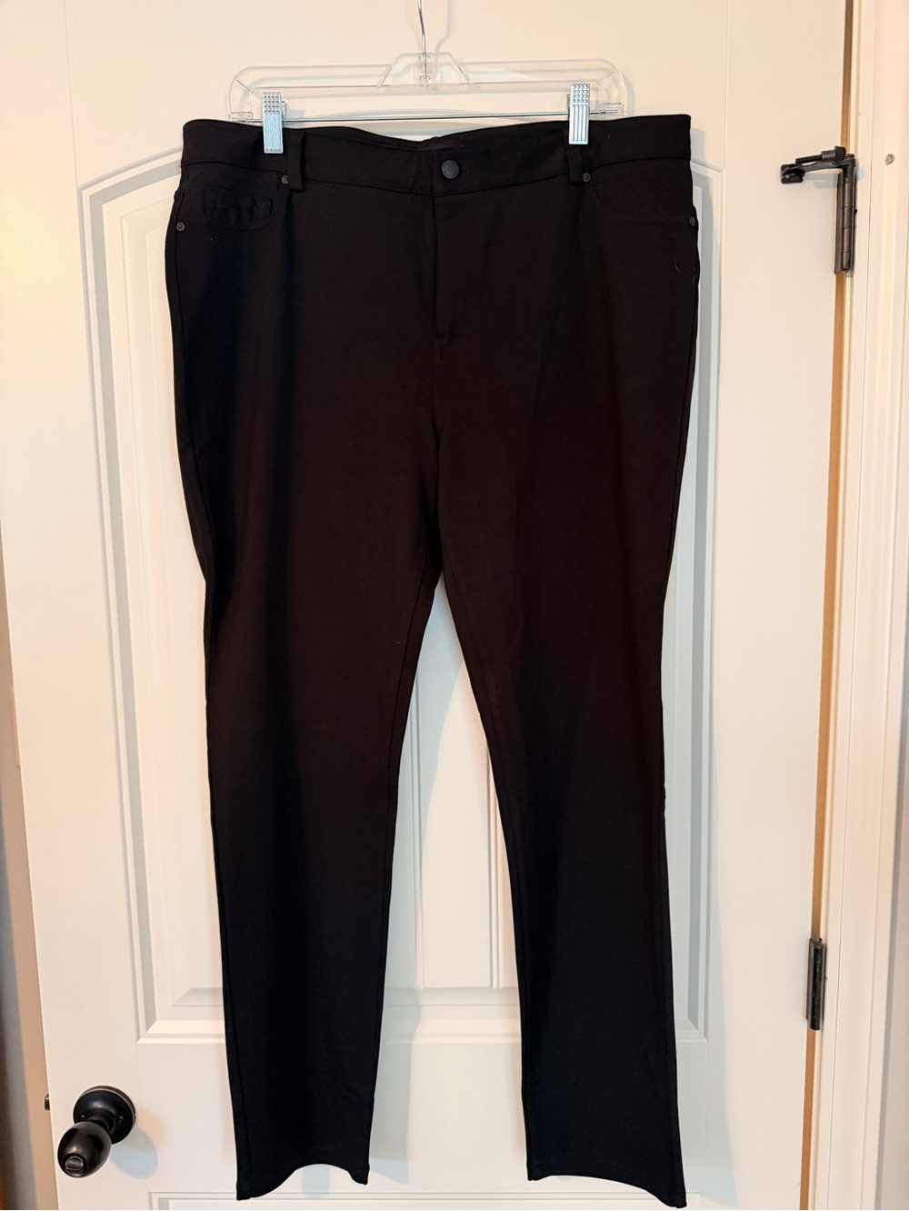 DKNY Jeans Black Stretch Slim Straight Pants | Women’s XL | NWOT